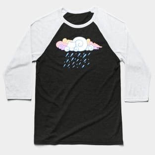 Cute Pastel Cloud Cat Baseball T-Shirt